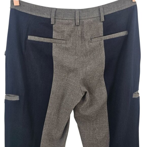Anthropologie Womens 4 Leifsdottir Navy Gray Colorblock Pants - Picture 6 of 15